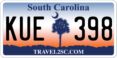 SC license plate KUE398