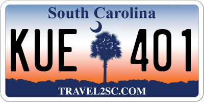 SC license plate KUE401