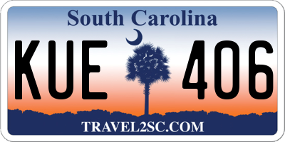 SC license plate KUE406