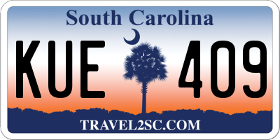 SC license plate KUE409