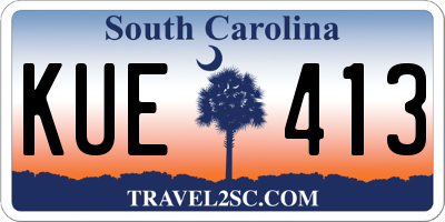 SC license plate KUE413