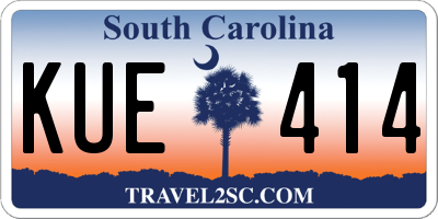SC license plate KUE414