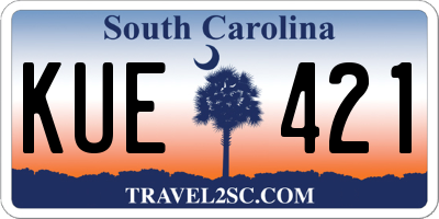 SC license plate KUE421