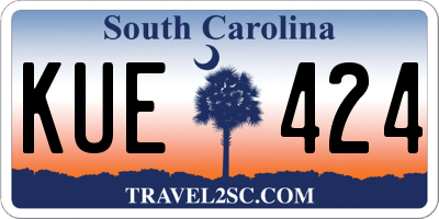 SC license plate KUE424