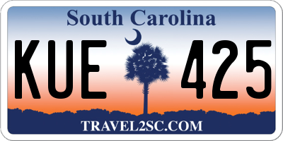 SC license plate KUE425