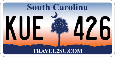 SC license plate KUE426