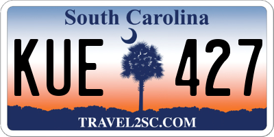SC license plate KUE427