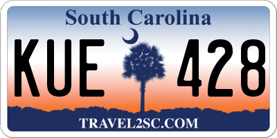 SC license plate KUE428