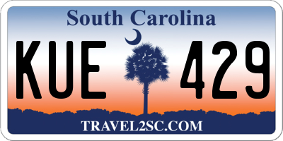 SC license plate KUE429