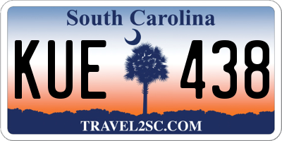 SC license plate KUE438