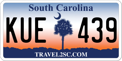 SC license plate KUE439