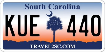 SC license plate KUE440