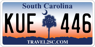 SC license plate KUE446
