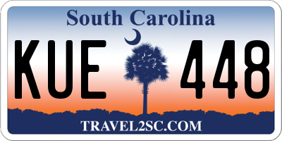SC license plate KUE448