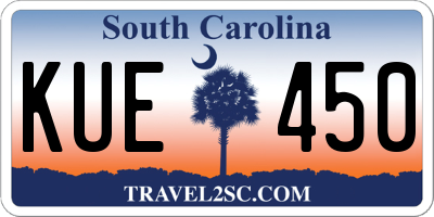 SC license plate KUE450