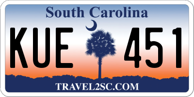 SC license plate KUE451