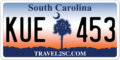 SC license plate KUE453