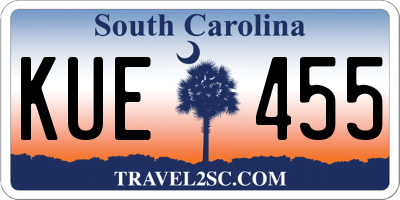 SC license plate KUE455