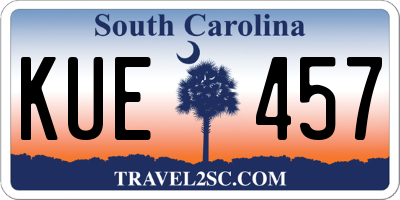 SC license plate KUE457