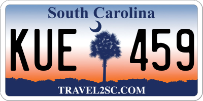 SC license plate KUE459