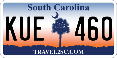 SC license plate KUE460