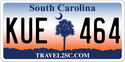 SC license plate KUE464