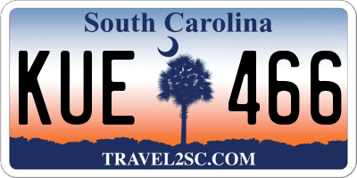 SC license plate KUE466