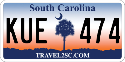 SC license plate KUE474