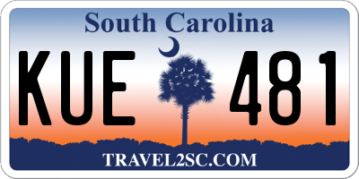 SC license plate KUE481
