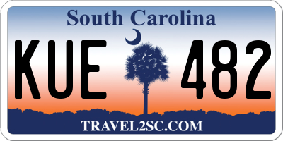 SC license plate KUE482