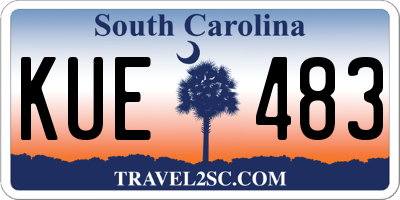 SC license plate KUE483