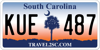 SC license plate KUE487