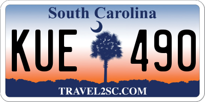 SC license plate KUE490