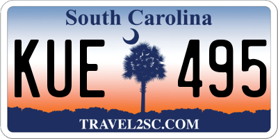 SC license plate KUE495