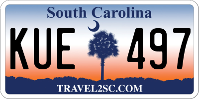 SC license plate KUE497