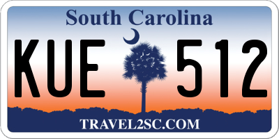 SC license plate KUE512