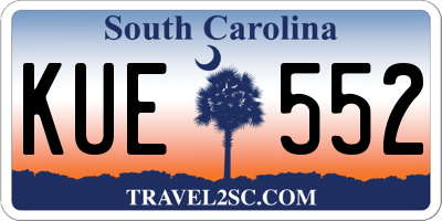 SC license plate KUE552