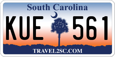 SC license plate KUE561