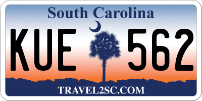 SC license plate KUE562