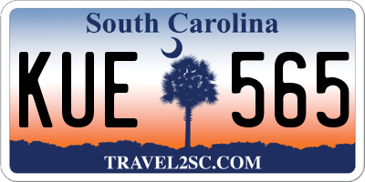 SC license plate KUE565