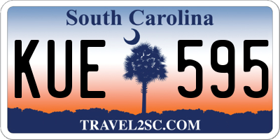 SC license plate KUE595