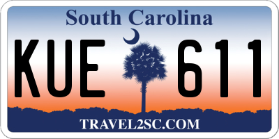 SC license plate KUE611
