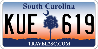 SC license plate KUE619