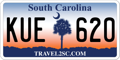 SC license plate KUE620