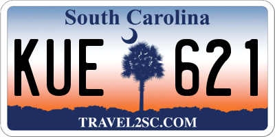 SC license plate KUE621