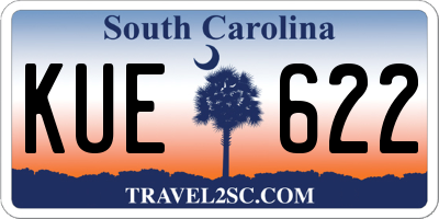 SC license plate KUE622