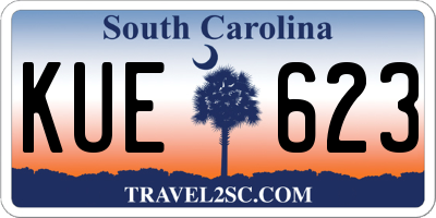 SC license plate KUE623