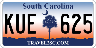 SC license plate KUE625