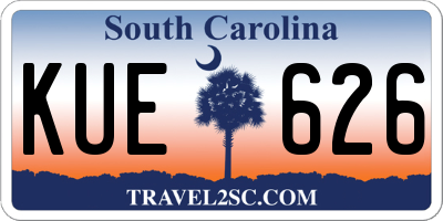 SC license plate KUE626
