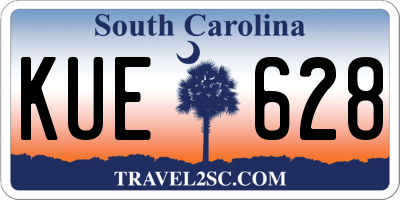 SC license plate KUE628